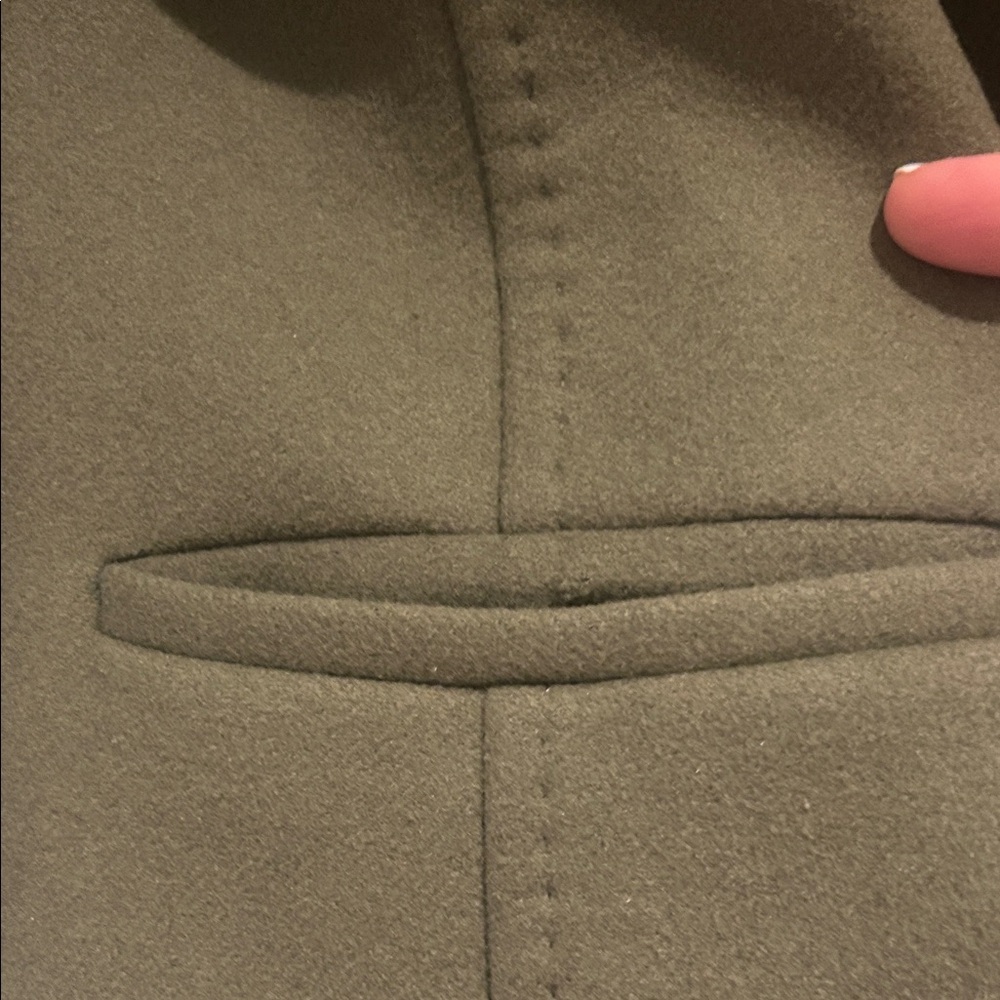 Babaton Khaki Double-Breasted Coat (M) - Picture 6 of 11
